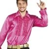 Shiny Disco Roezel Blouse Hotpink