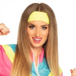 Hoofdband Retro | Neon Geel | Band Geel -Themakleding-Benelux 36a598442104b76bfa219550a9df1d5994eef461