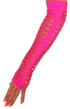 Handschoenen Grote Gaten Neon Pink