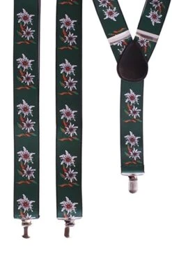 Bretels Tiroler Edelweiss Groen