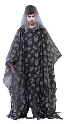 Zwarte Zombie Poncho