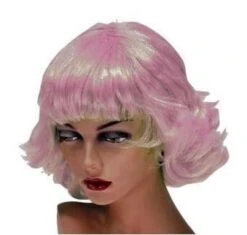 Pruik Retro Neon Roze