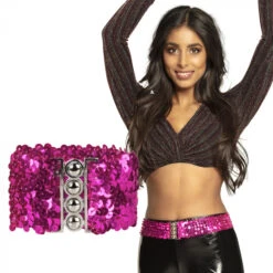 Pailletten Fuchsia Riem