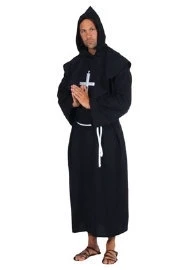Monnik Kostuum Zwart Deluxe