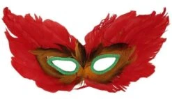 Oogmasker Rood Veren