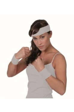 80's Zweetbandjes Wit