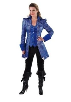 Blauwe Brocaat Markiezin