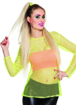 Netshirt Neon Geel 80's
