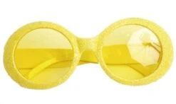 Glitter Bril Neon Geel