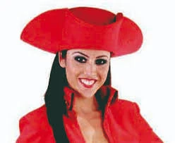 3 Spits Hoeden - Rood