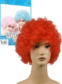 Afro Pruik Rood