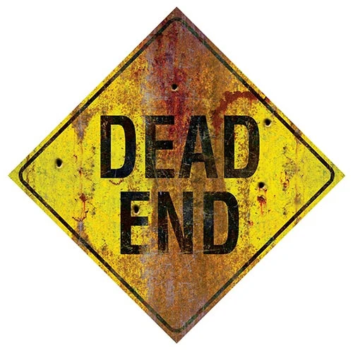 Deurbord Dead End 24x24cm 3 Deurbord Dead End 24x24cm