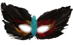 Oogmasker Zwart Veren