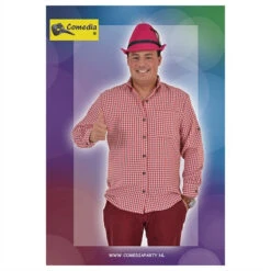 Overhemd Rood Wit Geblokt