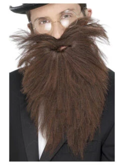 Baard Met Snor Lang Bruin | Baardstel Vol