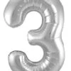 Folieballon 3 Zilver Excl. -Themakleding-Benelux bc7011687c0b161ac6e2c8c333e86748c861a880
