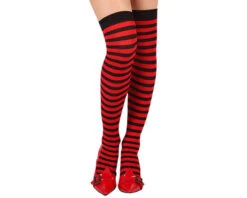 Hold Ups Kousen Rood Zwart