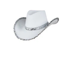 Cowboy Hoed Toppers | Wit En Zilver