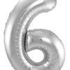 Folieballon 6 Zilver Incl. 2 Folieballon 6 Zilver Incl. -Themakleding-Benelux ded5de0b77b07d80a6985ea406830f3eedbff7dc