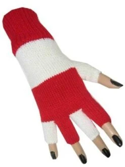 Rood-witte Vingerloze Handschoen