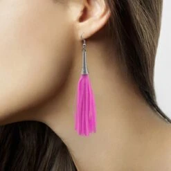 Neon Pink Oorbellen