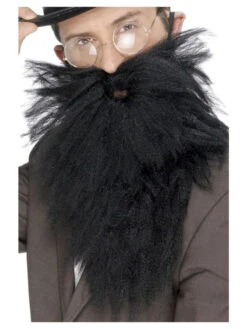 Baard Met Snor Lang Zwart | Baardstel Vol