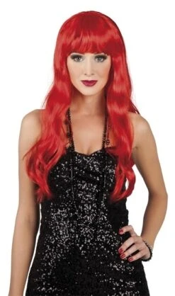 Rode Pruik Lang